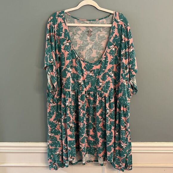 Torrid Plus size 6x / 30 Moana Heritage Slub Babydoll Tunic - Picture 4 of 10